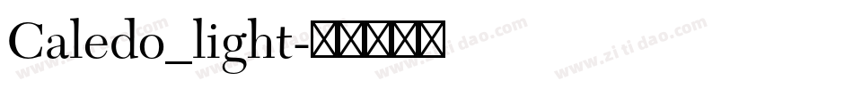 Caledo_light字体转换