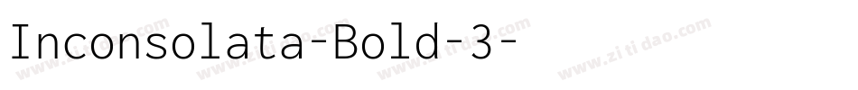 Inconsolata-Bold-3字体转换