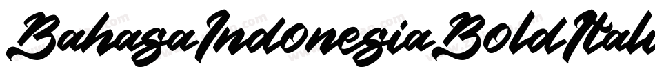 BahasaIndonesiaBoldItalic-7BB3l字体转换