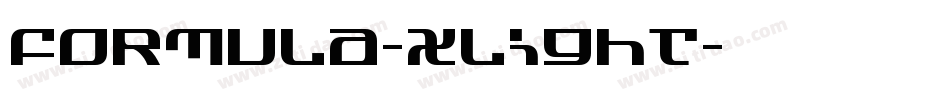 Formula-Xlight字体转换