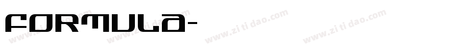Formula字体转换