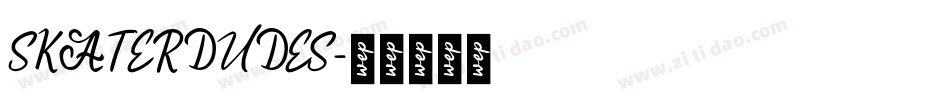 SKATERDUDES字体转换