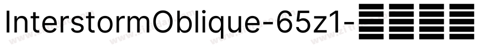 InterstormOblique-65z1字体转换