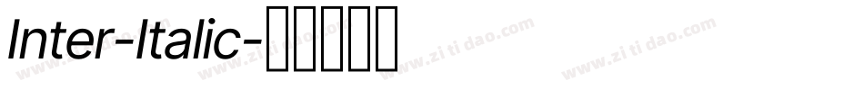 Inter-Italic字体转换
