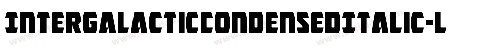 IntergalacticCondensedItalic-ly10字体转换