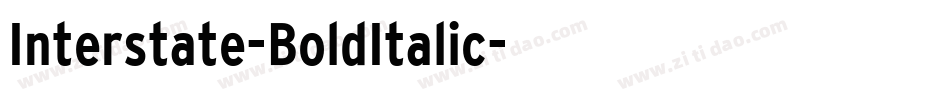 Interstate-BoldItalic字体转换