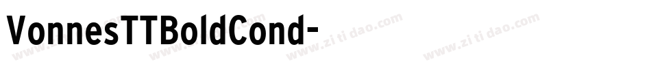 VonnesTTBoldCond字体转换