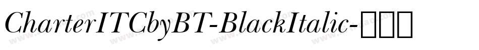 CharterITCbyBT-BlackItalic字体转换