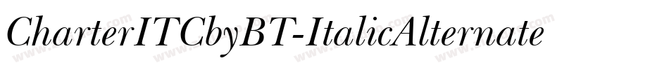 CharterITCbyBT-ItalicAlternate字体转换