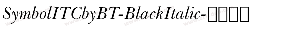 SymbolITCbyBT-BlackItalic字体转换