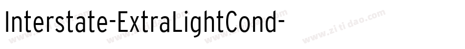 Interstate-ExtraLightCond字体转换