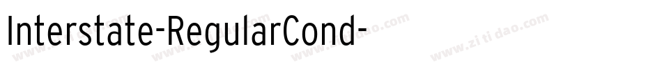 Interstate-RegularCond字体转换