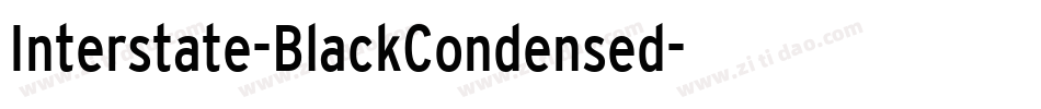Interstate-BlackCondensed字体转换