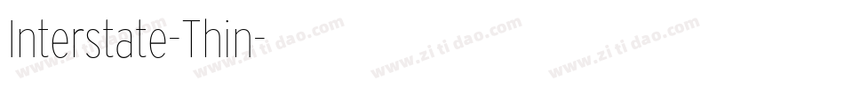 Interstate-Thin字体转换