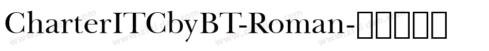 CharterITCbyBT-Roman字体转换