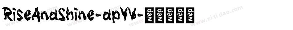RiseAndShine-dpYV字体转换