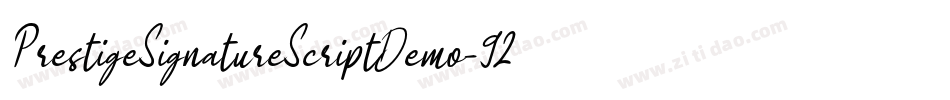 PrestigeSignatureScriptDemo-92z7字体转换