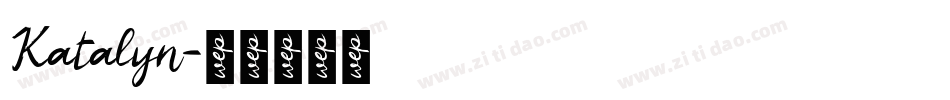 Katalyn字体转换