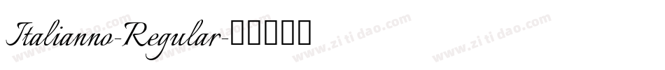 Italianno-Regular字体转换