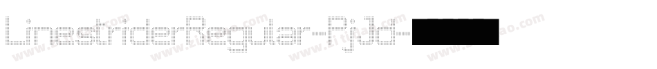 LinestriderRegular-PjJd字体转换