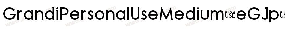 GrandiPersonalUseMedium-eGJp字体转换 GrandiPersonalUseMedium-eGJp字体转换