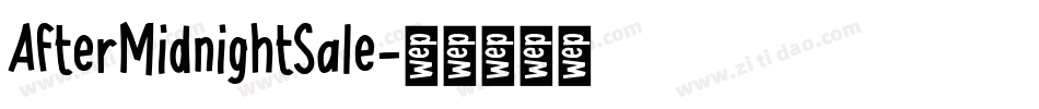 AfterMidnightSale字体转换