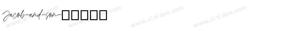 Jacob-and-son字体转换