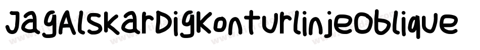 JagAlskarDigKonturlinjeOblique-legX字体转换