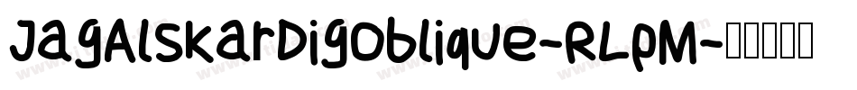 JagAlskarDigOblique-RLpM字体转换