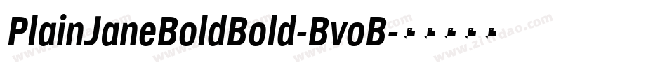 PlainJaneBoldBold-BvoB字体转换