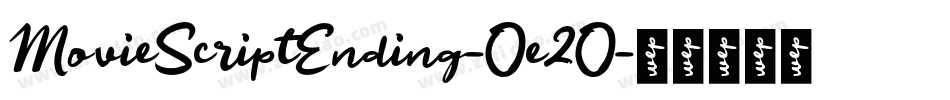 MovieScriptEnding-Oe2O字体转换