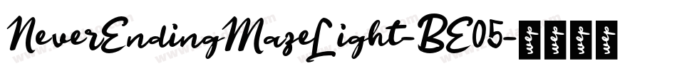 NeverEndingMazeLight-BE05字体转换