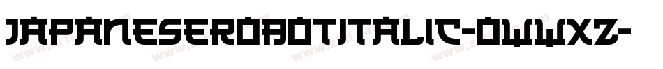 JapaneseRobotItalic-owwXz字体转换