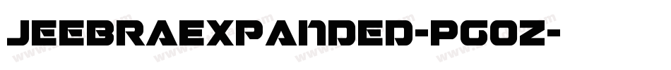 JeebraExpanded-Pg0Z字体转换