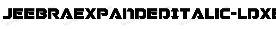 JeebraExpandedItalic-LdXE字体转换