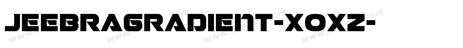 JeebraGradient-XOxZ字体转换