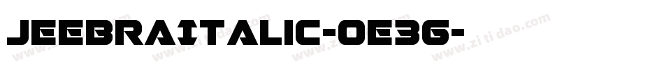 JeebraItalic-0e3G字体转换