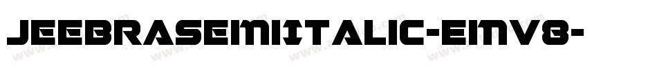 JeebraSemiItalic-EMv8字体转换