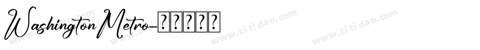 WashingtonMetro字体转换