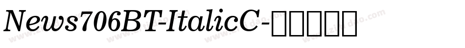 News706BT-ItalicC字体转换