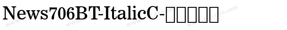 News706BT-ItalicC字体转换