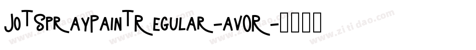 JotSprayPaintRegular-avOR字体转换