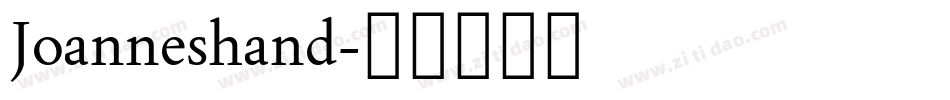 Joanneshand字体转换