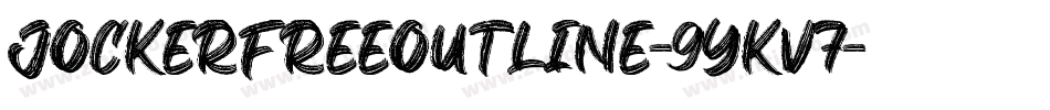 JockerFreeOutline-9YKV7字体转换