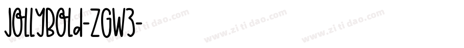 JollyBold-ZGW3字体转换