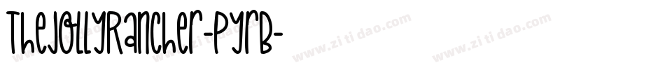 TheJollyRancher-PyrB字体转换