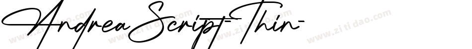 AndreaScript-Thin字体转换