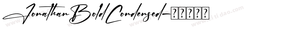 JonathanBoldCondensed字体转换
