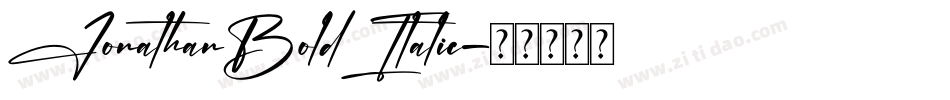 JonathanBoldItalic字体转换