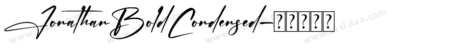JonathanBoldCondensed字体转换